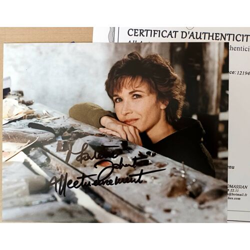 Autographe Original Sur Photo 25x20 Actrice Marlene Jobert Avec Coa