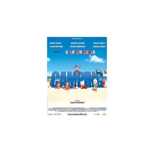 Camping De Fabien Onteniente Avec Franck Dubosc, Gérard Lanvin, Mathilde Seigner... - Affiche Originale De Film Format 120 X 160 Cm