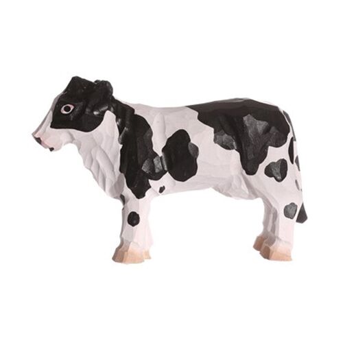 Figurine Vache noire et blanche
