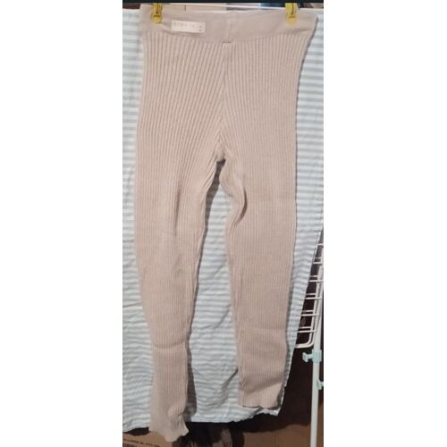 Legging Femme - En Maille - Beige - Taille 36