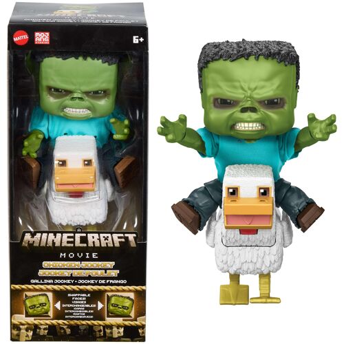 Minecraft Mattel -Figurine Poulet chevauché-3 visages Bébé zombie
