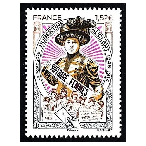 Hubertine Auclair "La Citoyenne" Vote Suffrage Femmes Année 2026 Yvert Et Tellier Luxe