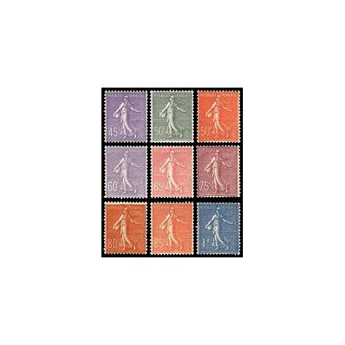 Type Semeuse Lignée Série Complète Année 1924 N° 197 198 199 200 201 202 203 204 205 Yvert Et Tellier Luxe