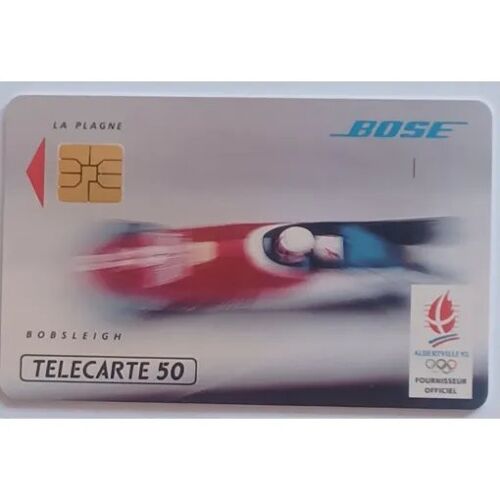 Télécarte 50 Unité So3 Carte Téléphone Bobsleigh Bose La Plagne 92 Jo 12/91 111000 Ex