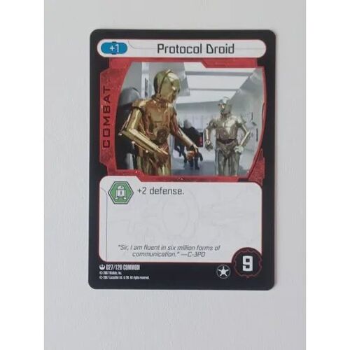 Carte Vo Star Wars Pocket Model Tcg Trading Card Game Combat Protocol Droid 9 No 027/ 120 Commune 2007