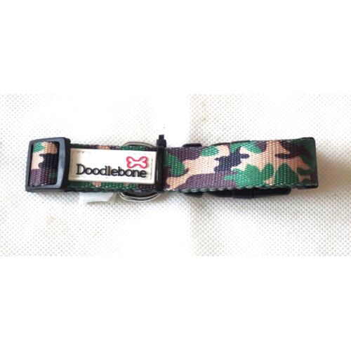 Collier En Tissu Nylon Doodlebone Pour Chien Taille S.(12 Kg 27 À 37 Cm Maxi).