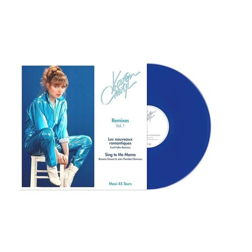 Karen Cheryl Maxi 45 Tours Vinyle Couleur Bleu "Remixes - Volume 1" Neuf Scelle