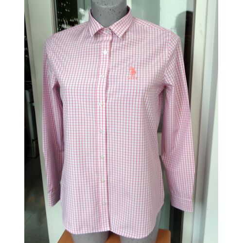 Chemise À Carreaux Rose Us Polo Assn