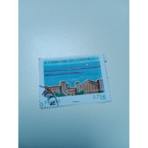 Timbre France 0,73€ Oblitéré Yvert 5163 Cherbourg En Cotentin Port Et Ancienne Gare Maritime De 2017 +