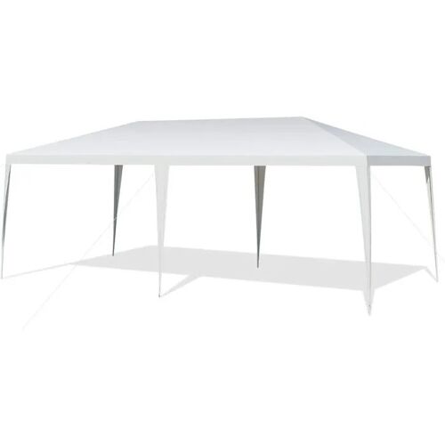 Costway Tonnelle De Jardin Pliant 3 X 6 M-Sans Bâche-Tente De Réception Imperméable-Dessus Recouverte De Tissu Pe-Fêtes,Commercial