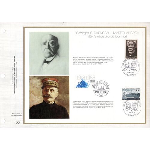 Document Philatélique Clemenceau-Foch