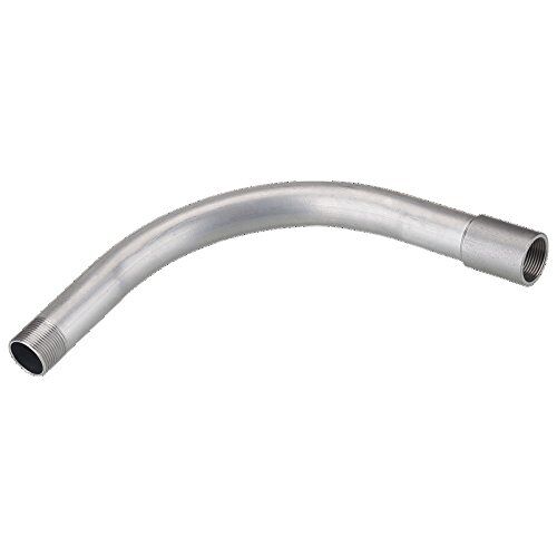 Fränkische Rohrwerke Coude fileté en aluminium ABG-E, Ã? mm - pouce 25 mm, Gaine + protection pour câbles, Argent
