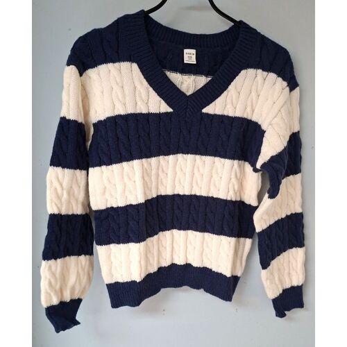 Pull Rayé Col V Pour Enfant - 10 Ans