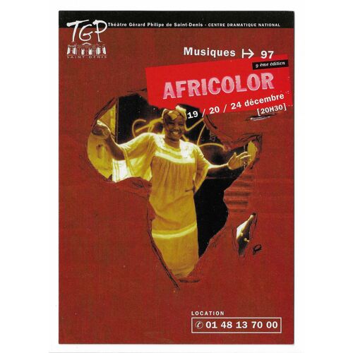 Carte De Collection Tgp , Théâtre Gérard Philippe De Saint-Denis , Centre Dramatique National , Africolor