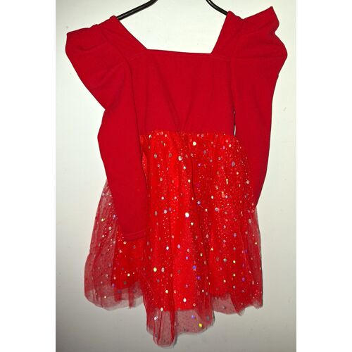 Robe De Soirée Rouge En Tulle Enfant - 4 Ans