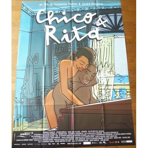 Chico Et Rita De Fernando Trueba Et Javier Mariscal - Affichette De Cinéma Originale Format 60 Cm X 40 Cm