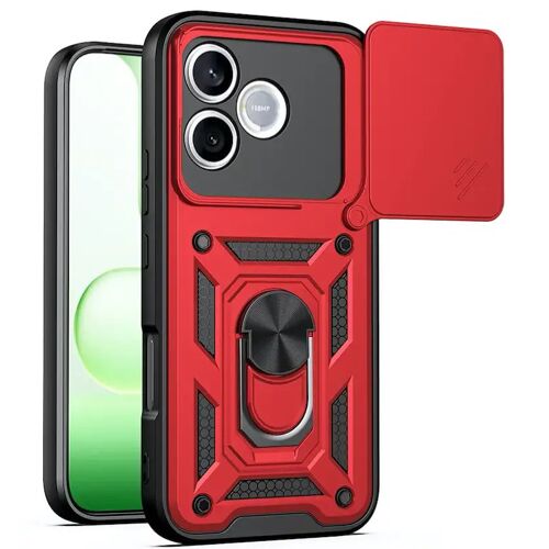 Coque pour Honor 600 Lite 5G - housse etui rigide anti choc + verre trempe - ROUGE