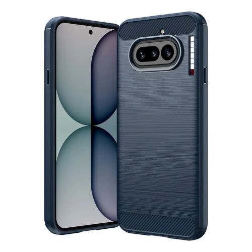 Coque pour Nothing Phone (4a) - housse etui silicone gel carbone + film ecran - BLEU FONCE