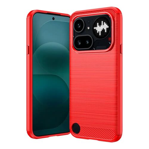 Coque pour Nothing Phone (4a) Pro - housse etui silicone gel carbone + film ecran - ROUGE