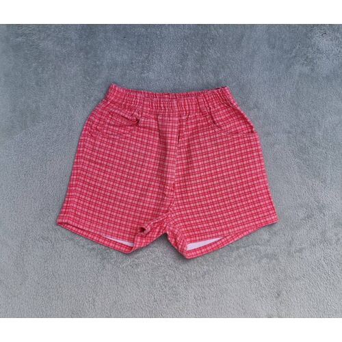 Short À Carreaux Roses Vintage 90'S C&A 8 Ans, Très Bon État
