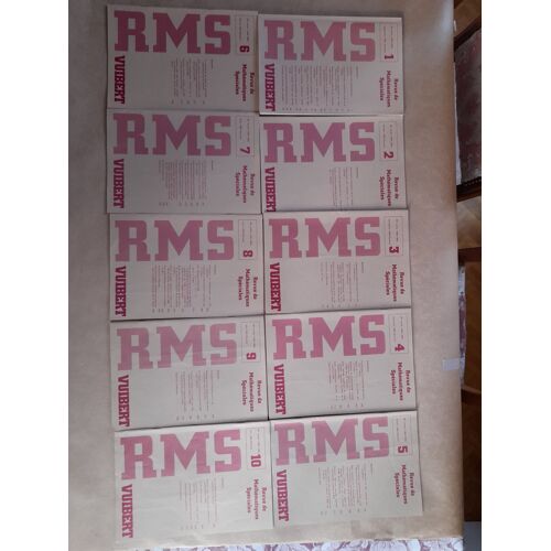 Lot Complet Rms Revue De Maths Spé 95è Année, Année Scolaire 1984-1985.