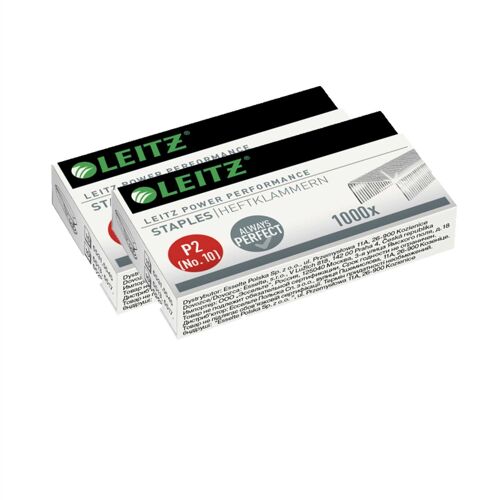 Leitz Lot De 2 Boites De 1000 Agrafes P2 N° 10 (10/4)