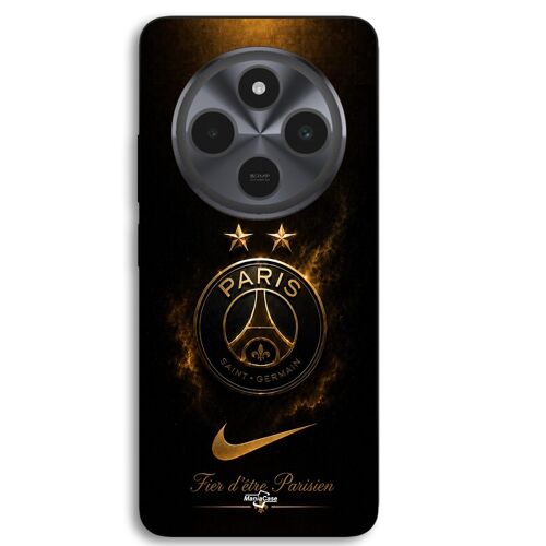 Coque Pour Xiaomi Redmi 14C PSG double champion et fier, noir et dorée Maniacase
