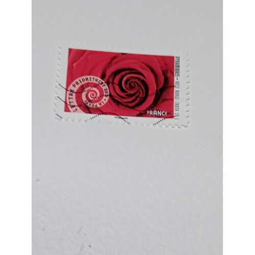 France Timbre Lettre 20g Autoadhesif Yvert N° 930 Rose Rouge Oblitéré De 2014