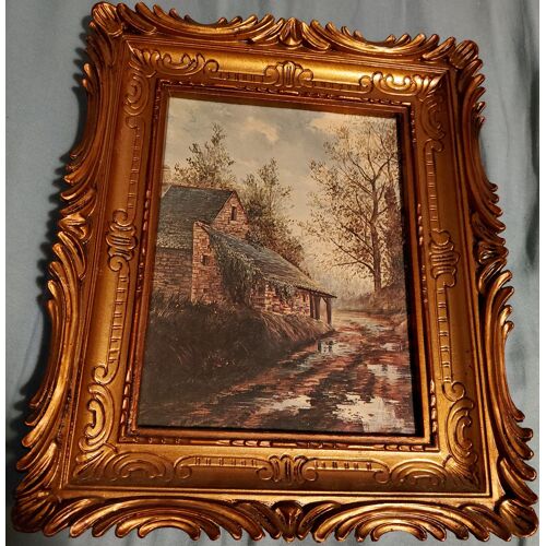 Ancien Tableau 33 Cm X 27 Cm