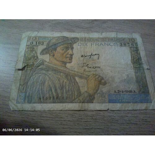 Billet De 10 Francs Ancien