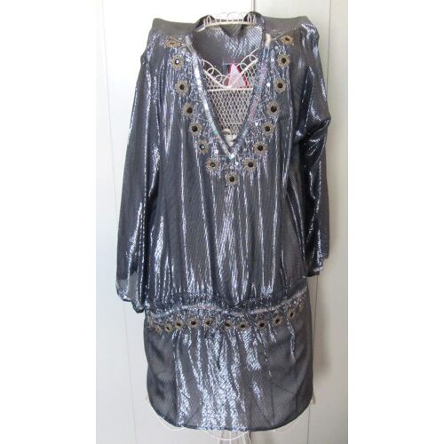 Tie Rack Tunique/Kaftan Noire Argent Et Or ¿ Taille Unique