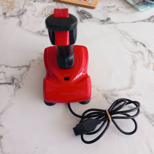 Manette Joystick officiel QuickJoy III Supercharger Atari/Commodore, Sega, MSX, Amstrad, NES avec bouton Auto-Fire réglable Prise 9 Pin
