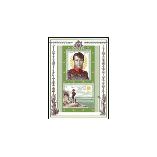Bicentenaire De La Mort De Napoléon Bonaparte Militaire, Empereur Français : Portraits "Premier Consul" Et "À Sainte-Hélène" Feuillet 5485 Année 2021 N° 5485 5486 Yvert Et Tellier Luxe