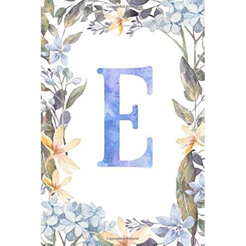 E: Journal / Notizbuch Im Praktischen Taschenformat Mit Monogramm - Liniert,Soft Cover Schreibheft Geschenkidee