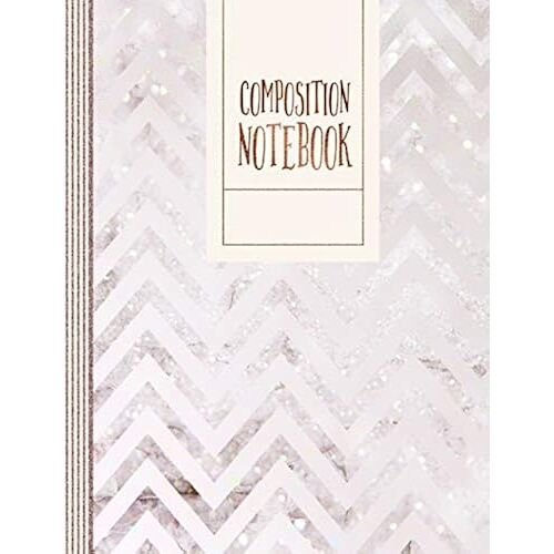 Composition Notebook: Chevron Journal For Girls Women - Large School College Ruled Lined Writing And Journaling Paper Book Diary - Abstract Blush Rose Gold Pink Pastel Pattern
