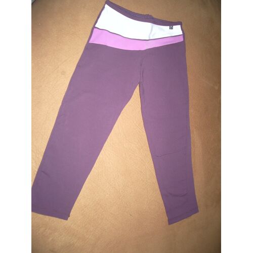 Pantacourt Élasthane Violet/Blanc Taille 36/38 Neuf
