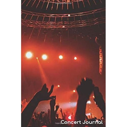 Concert Journal: Live Bands, Music Fesitivals, Concert Memories Notebook For 20 Concerts 4x6 Experience Journal Travel Size Rock Music Red Cover