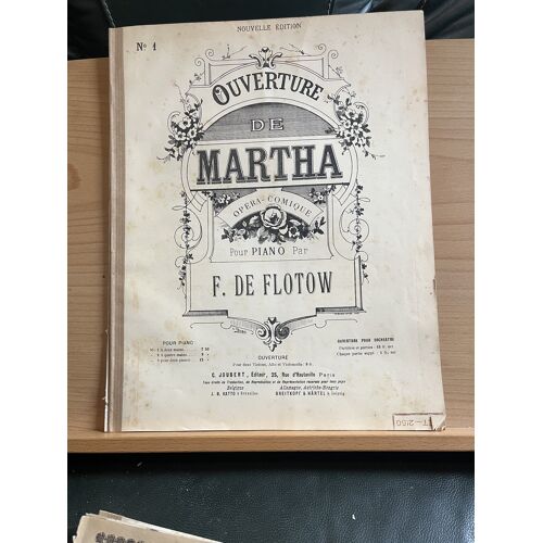 Flotow Ouverture De Martha Partition Piano Éditions C. Joubert
