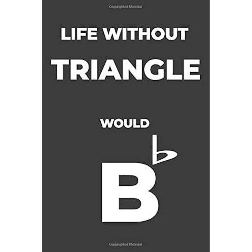Life Without Triangle: Life Would Be Flat Instrument Music Blank Lined Journal, Notebook, Diary, Birthday Graduation Gift, Planner For Musicians