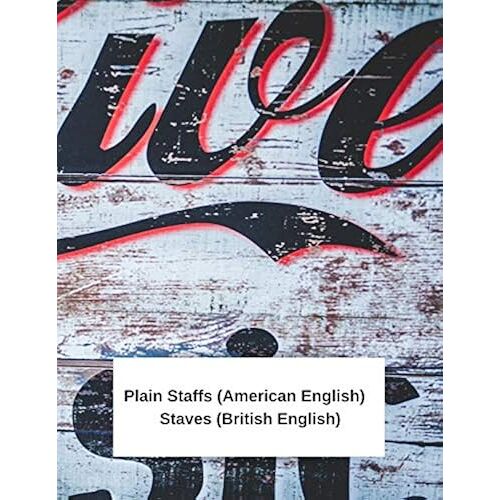 Plain Staffs (American English) Staves (British English): Cool Live Music Whitewashed Cover 100 Page 8.5" X 11" Blank Lined Sheet Music Composition Manuscript Diary 12 Plain Staffs Paper For Musicians