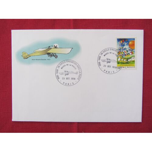 Enveloppe Timbrée Aéroclub De France : Un Siècle D'Aviation Avec La Poste, Musée De La Poste 23 Octobre 1998