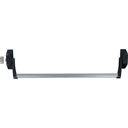 Antipanique Isy Bar EN1125 1 point latéral barre de 1200 mm - argent et noir JPM