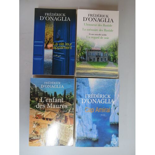 Lot De 4 Livres =5 Romans / Frederick D Onaglia / Diverses Editions