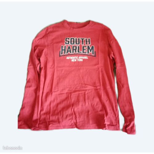 T Shirt Ml Rouge Garçon 14 Ans Xs Kiabi