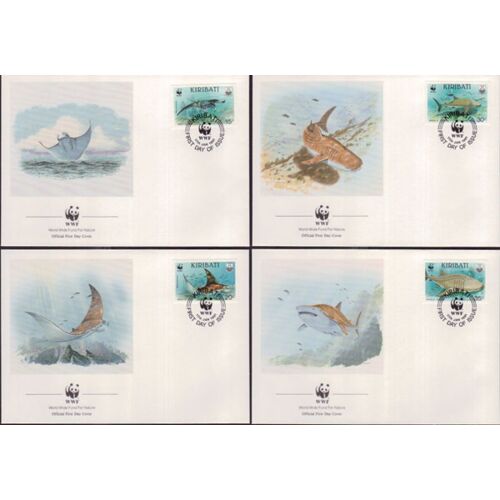 Kiribati Timbres Animaux : Les Poissons 1991 Fdc