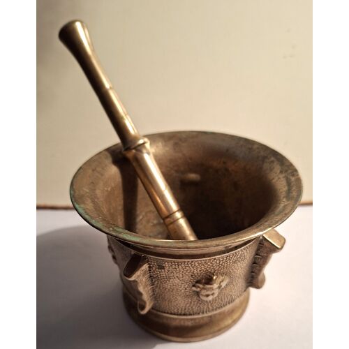 Mortier Et Pilon En Laiton Vintage