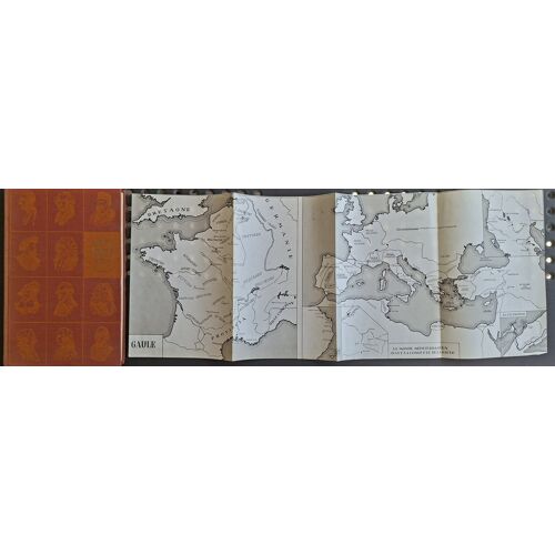 Jules César Par Charles Parain Avec Sa Carte Dépliante De La Gaule, Le Club Du Livre Français 1959