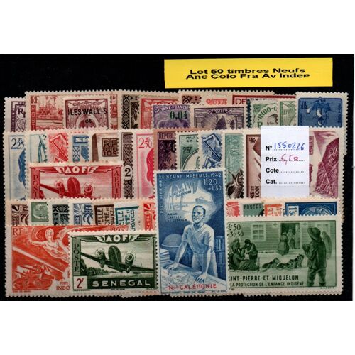 Lot Timbres Des Anciennes Colonies Francaises Avant Indep Neufs