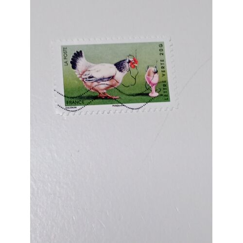 Timbre France Lettre 20g Autoadhesif Oblitere Yvert N 983 Sourires Vacances Animaux Personnifies De 2014