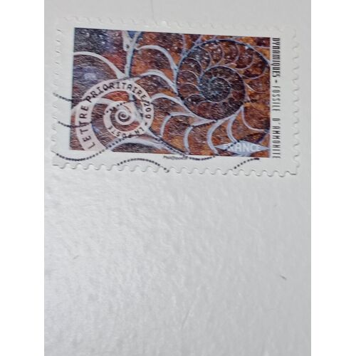 Timbre France Lettre 20g Autoadhesif Oblitere Yvert N° 931 Dynamique Fossile De 2014
